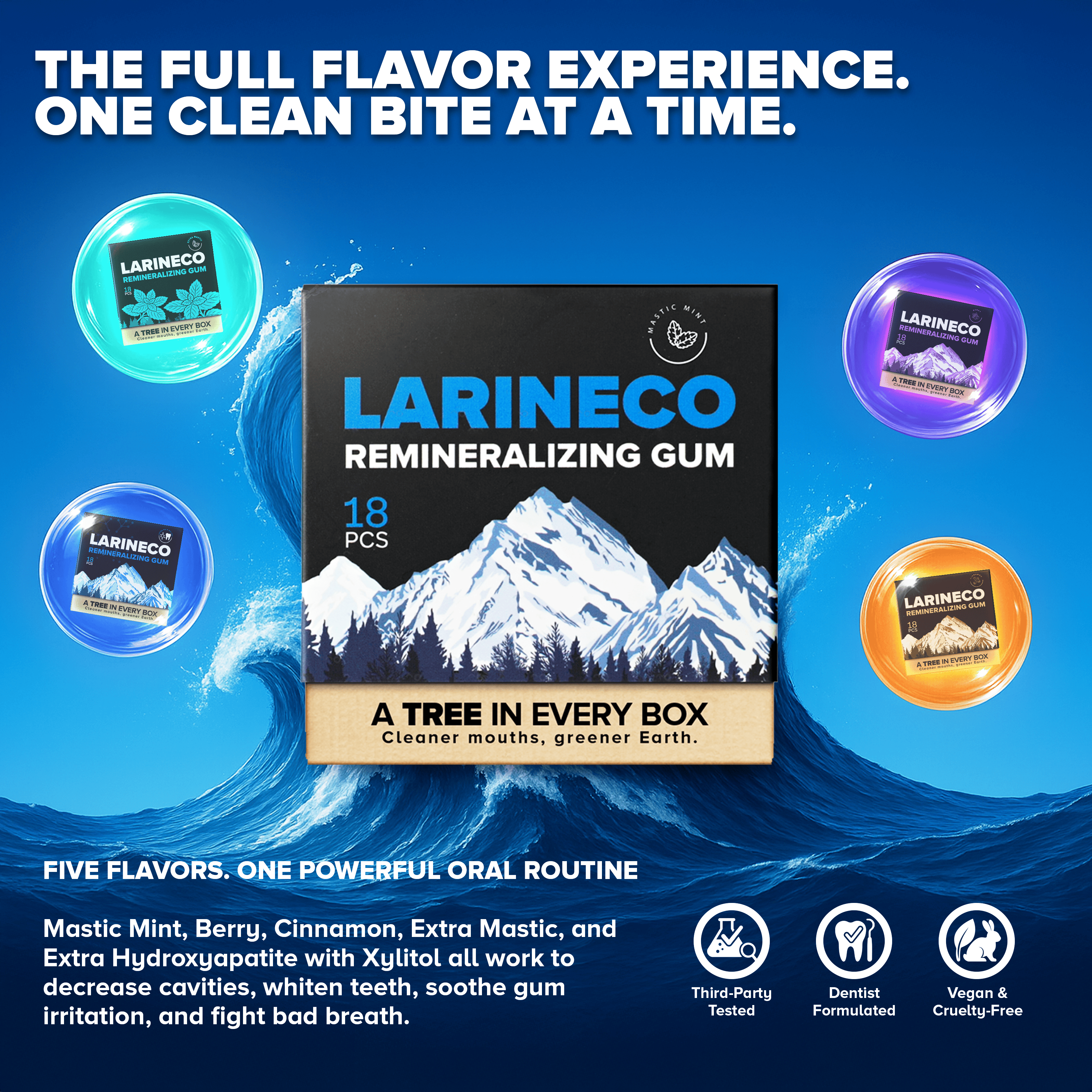 Larineco Remineralizing Gum Bundle2 - Five Flavors