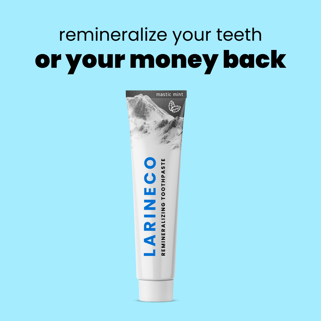 Larineco remineralizing toothpaste with money-back guarantee
