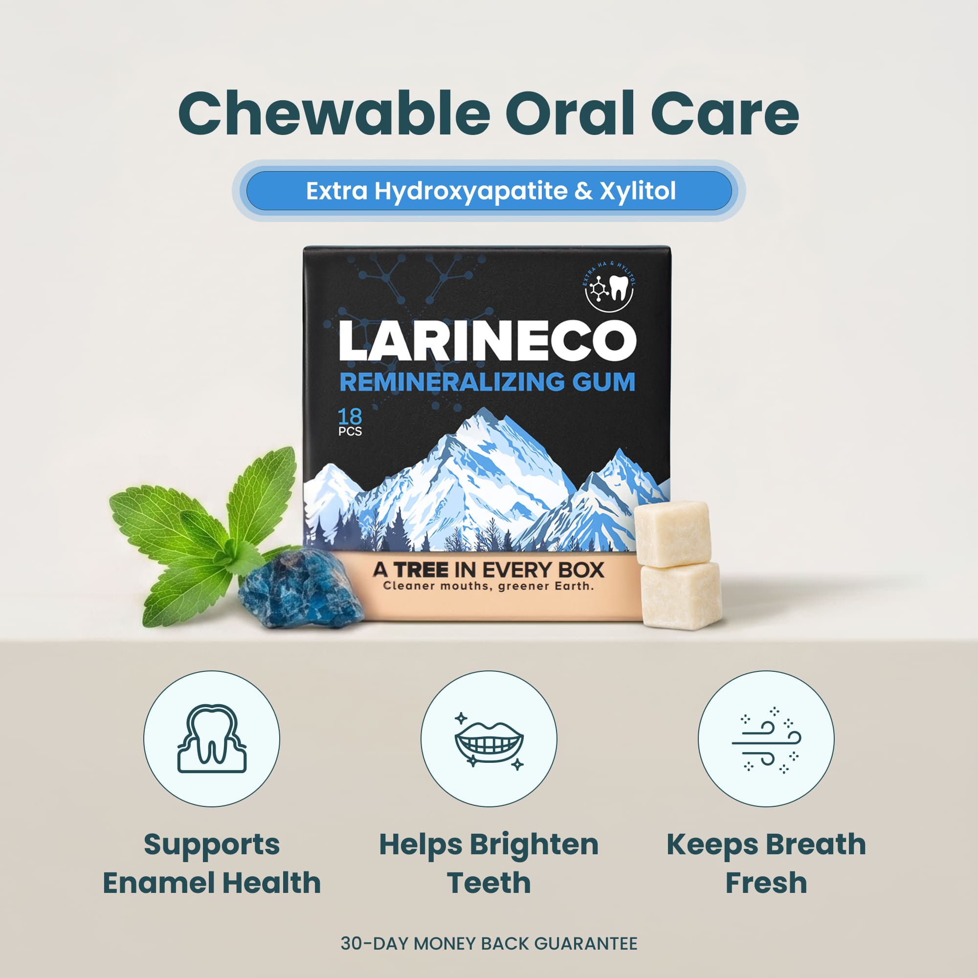 Larineco™️ - Remineralizing Gum (Extra Hydroxyapatite & Xylitol)