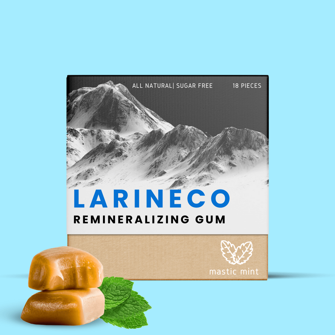 Larineco Remineralizing Gum - Mastic Mint, 18 pieces