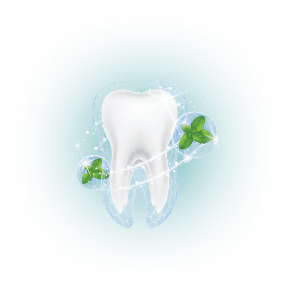 Healthy tooth with mint bubbles - Group 1000006130