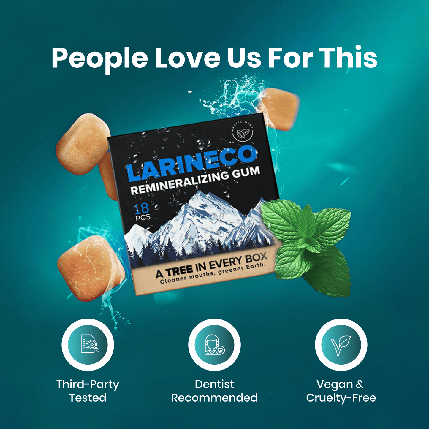 LARINECO remineralizing gum with mint & cubes, Image5_898fcc53