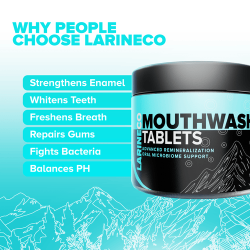 Larineco Mouthwash Tablets for Teeth Whitening, Enamel & Breath