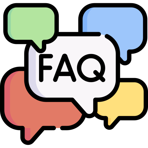 FAQ icon with speech bubbles