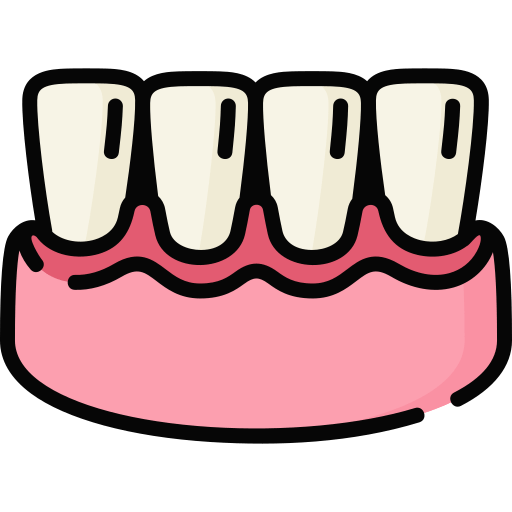 Healthy gums and teeth illustration