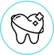 Clean tooth icon